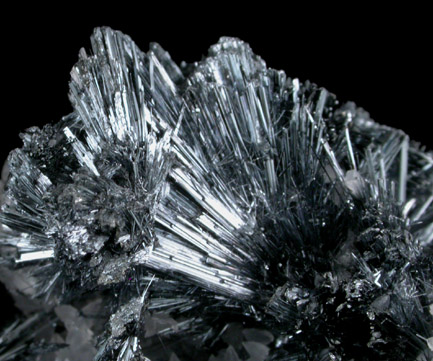 Stibnite with Calcite from Herja Mine (Kisbanya), Baia Mare, Maramures, Romania