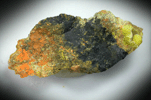 Uranophane with Curite from Shinkolobwe Mine, 22 km WSW of Likasi, Katanga Copperbelt, Haut-Katanga Province, Democratic Republic of the Congo (Type Locality for Curite)