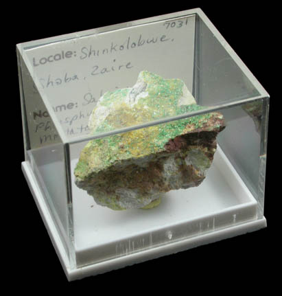 Saleeite, Metatorbernite, Phosphuranylite from Shinkolobwe Mine, 22 km WSW of Likasi, Katanga Copperbelt, Haut-Katanga Province, Democratic Republic of the Congo
