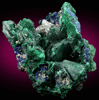 Malachite pseudomorphs after Azurite with Cerussite from St. Anthony Mine, Tiger, Pinal County, Arizona