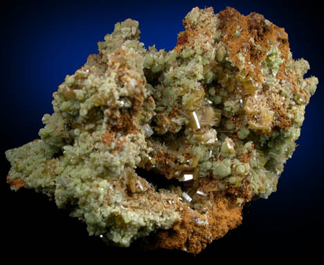 Wulfenite, Mimetite, Barite from Mina Ojuela, Mapimi, Durango, Mexico