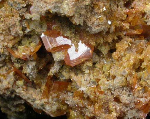 Wulfenite with Mimetite from Empire Mine, Tombstone District, Cochise County, Arizona