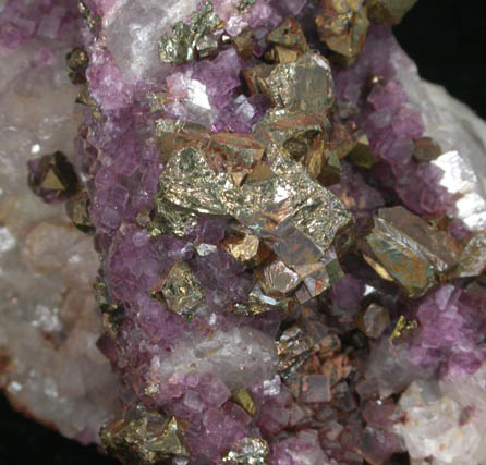 Fluorite, Chalcopyrite, Fluorapatite from Banská Stiavnica (Schemnitz), Banská Bystrica, Slovak Republic (Slovakia)