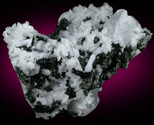 Albite, Clinochlore, Calcite from Kragero, Telemark, Norway