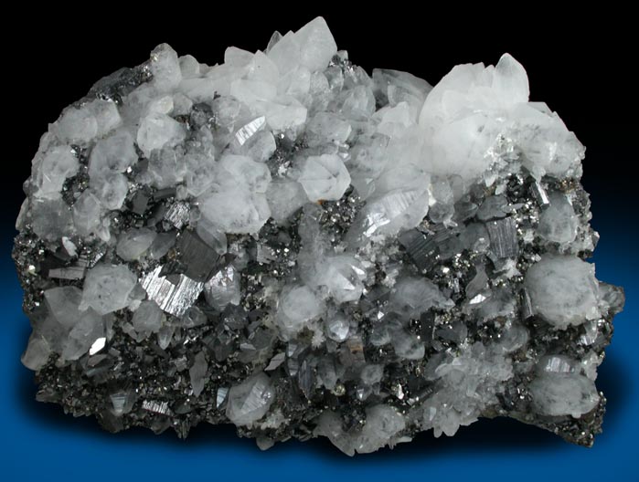 Enargite with Pyrite on Quartz from Leonard Mine, Butte Mining District, Summit Valley, Silver Bow County, Montana