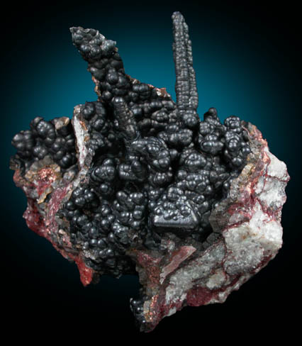 Siderite over Native Copper from Ray Mine, Mineral Creek District, Pinal County, Arizona