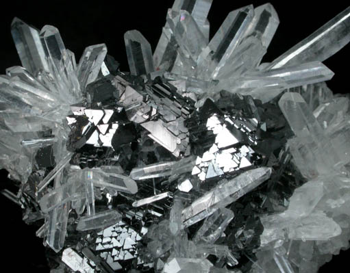 Quartz and Sphalerite from Animon Mine, Huaron District, Pasco Department, Peru