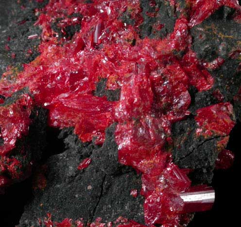 Realgar from Getchell Mine, Humboldt County, Nevada