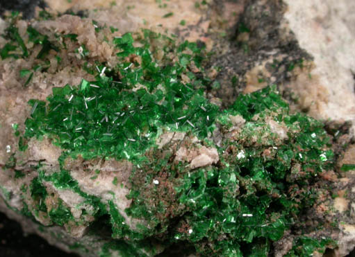 Torbernite from Musonoi Mine, Kolwezi District, Katanga Copperbelt, Lualaba Province, Democratic Republic of the Congo