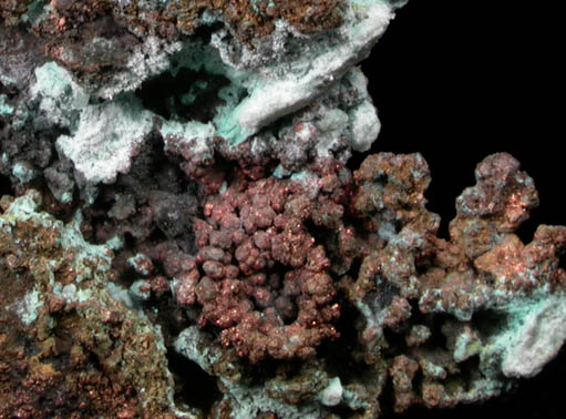 Copper (crystallized) from 850' Level, Tigroney Mine, Avoca, County Wicklow, Ireland