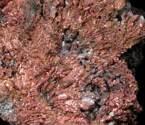 Copper (crystallized) from 850' Level, Tigroney Mine, Avoca, County Wicklow, Ireland