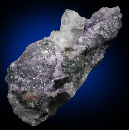 Fluorite (octahedral crystals) and Quartz from Lettermuckoo (Mickey Tess) Quarry, Kinvarra, Connemara, County Galway, Ireland
