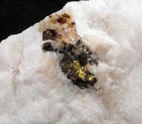 Gold in Quartz from Croagh Patrick, Lecanvey Prospect, B Vein, County Mayo, Ireland