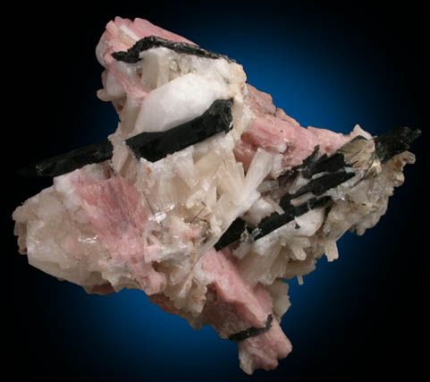 Serandite, Aegirine, Analcime, Natrolite, Albite from Mont Saint-Hilaire, Qubec, Canada