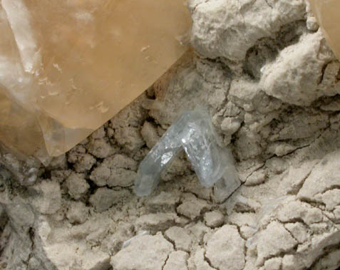 Calcite with Celestine from Clay Center, Ottawa County, Ohio