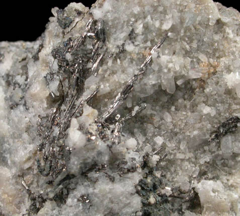 Sylvanite on Quartz from Cripple Creek, Teller County, Colorado