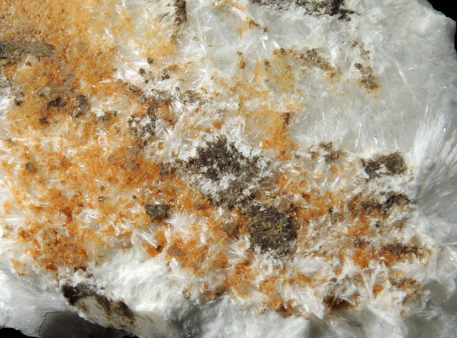Desautelsite on Artinite from Clear Creek Area, New Idria District, San Benito County, California