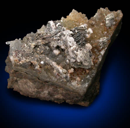Krennerite on Quartz from Baia de Aries (Offenbnya), Alba, Romania
