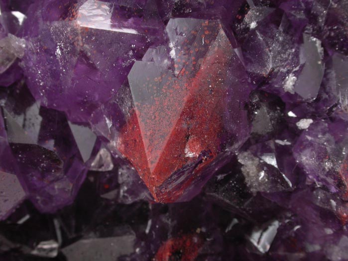 Quartz var. Amethyst Quartz with Hematite inclusions from Diamond Willow Mine, near Pearl, Ontario, Canada