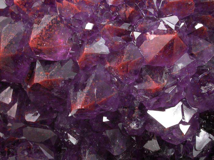 Quartz var. Amethyst Quartz with Hematite inclusions from Diamond Willow Mine, near Pearl, Ontario, Canada