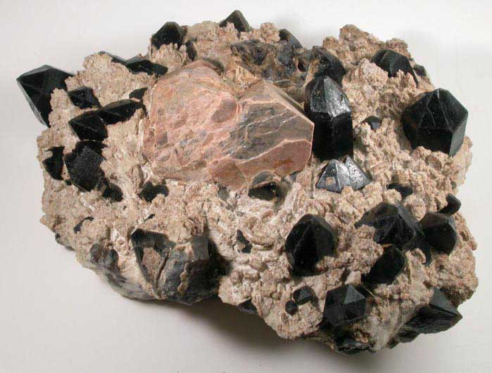 Quartz var. Smoky Quartz on Microcline from Ossipee Gulch (Raccoon Gulch), Folsom Brook, Carroll County, New Hampshire