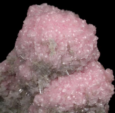 Rhodochrosite on Quartz from Davidkovo Mines, Madan District, Rhodope Mountains, Bulgaria