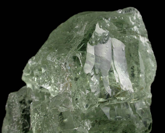 Beryl var. Aquamarine (complexly etched crystal) from 	Divino das Laranjeiras, Minas Gerais, Brazil