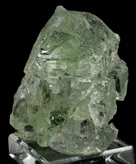 Beryl var. Aquamarine (complexly etched crystal) from 	Divino das Laranjeiras, Minas Gerais, Brazil