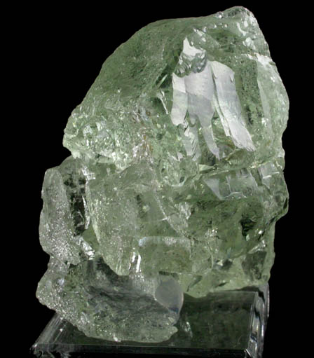 Beryl var. Aquamarine (complexly etched crystal) from 	Divino das Laranjeiras, Minas Gerais, Brazil