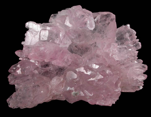 Quartz var. Rose Quartz Crystals from Alto da Pitorra, Laranjeiras, Galilia, Minas Gerais, Brazil