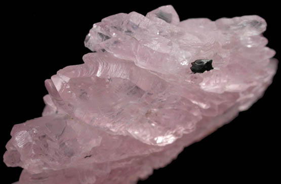 Quartz var. Rose Quartz Crystals from Alto da Pitorra, Laranjeiras, Galilia, Minas Gerais, Brazil