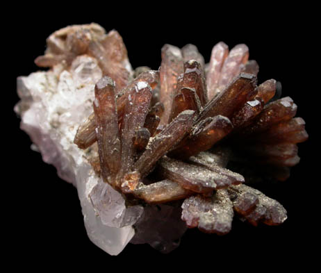 Eosphorite with Rose Quartz Crystals from Lavra da Ilha, Taquaral, Jequitinhonha River, Minas Gerais, Brazil