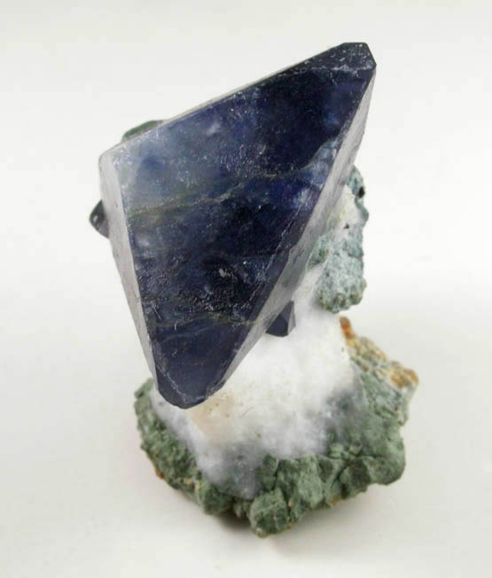 Benitoite on Natrolite from Benitoite Gem Mine, New Idria District, San Benito County, California (Type Locality for Benitoite)