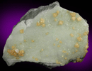Calcite on Prehnite from Haymarket Quarry, Prince William County, Virginia