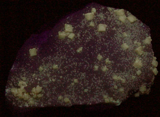 Calcite on Prehnite from Haymarket Quarry, Prince William County, Virginia