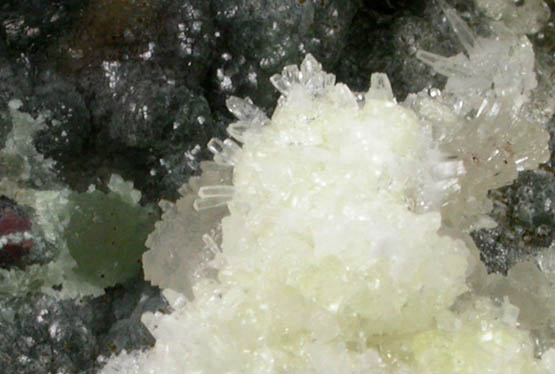 Whitlockite, Hydroxyapophyllite-(K), Variscite from Goldstrike Mine, Eureka County, Nevada