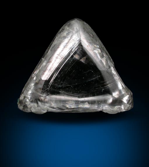 Diamond (0.90 carat pale-yellow macle, twinned crystal) from Northern Cape Province, South Africa