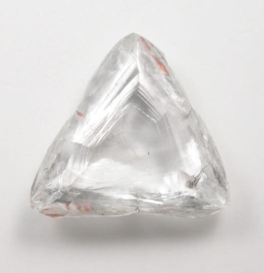 Diamond (0.82 carat pale-yellow macle, twinned crystal) from Northern Cape Province, South Africa
