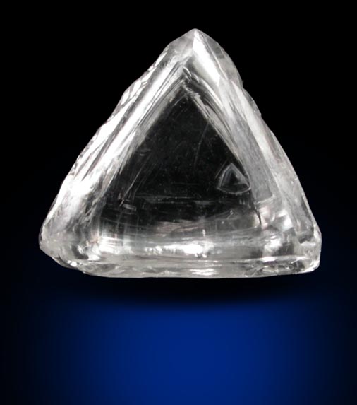 Diamond (0.90 carat pale-yellow macle, twinned crystal) from Northern Cape Province, South Africa