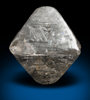 Diamond (11.13 carat gray octahedral crystal) from Diavik Mine, East Island, Lac de Gras, Northwest Territories, Canada