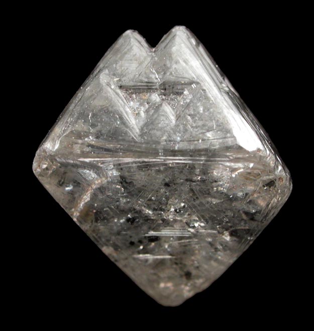 Diamond (11.13 carat gray octahedral crystal) from Diavik Mine, East Island, Lac de Gras, Northwest Territories, Canada