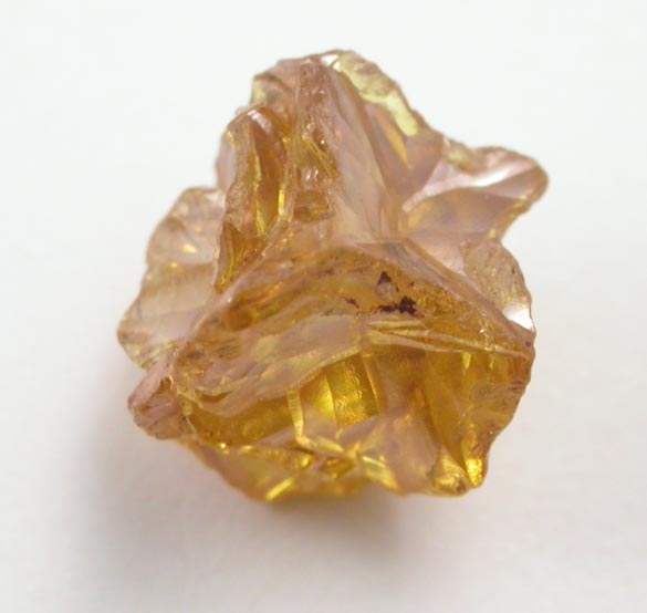 Diamond (0.61 carat fancy intense yellow cavernous crystal) from Mbuji-Mayi (Miba), 300 km east of Tshikapa, Democratic Republic of the Congo