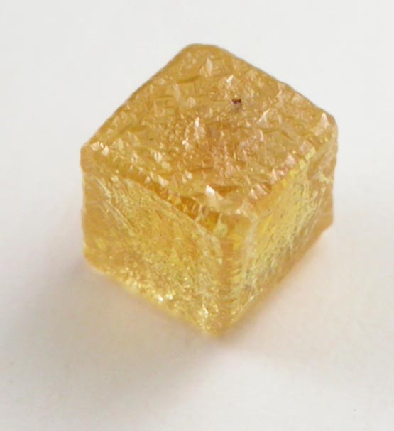 Diamond (0.28 carat fancy intense yellow cubic crystal) from Mbuji-Mayi (Miba), 300 km east of Tshikapa, Democratic Republic of the Congo