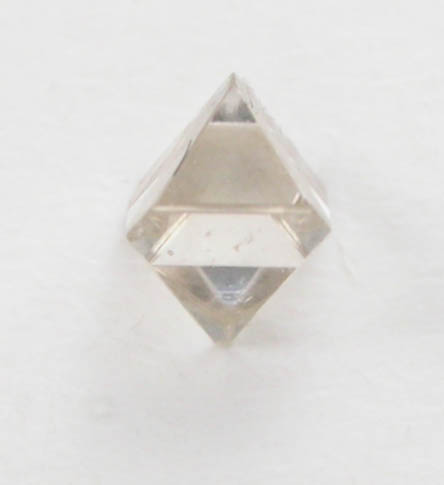 Diamond (0.08 carat pale-brown octahedral crystal) from Mirny, Republic of Sakha, Siberia, Russia