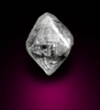 Diamond (0.19 carat very-pale yellow-green octahedral crystal) from Mwadui, Shinyanga, Tanzania