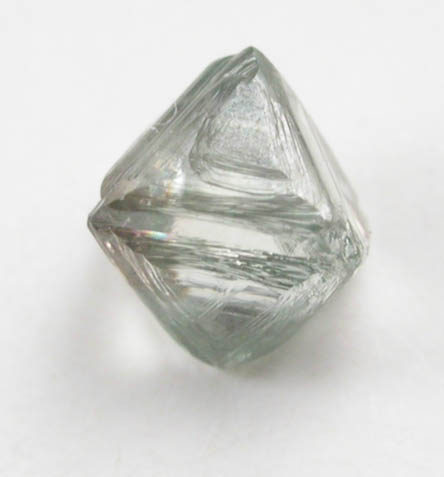 Diamond (0.30 carat green octahedral crystal) from Mwadui, Shinyanga, Tanzania