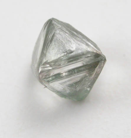 Diamond (0.30 carat green octahedral crystal) from Mwadui, Shinyanga, Tanzania