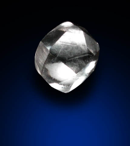 Diamond (0.18 carat very-pale yellow dodecahedral crystal) from Mwadui, Shinyanga, Tanzania