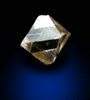 Diamond (0.08 carat pale-brown octahedral crystal) from Fuxian, Lianing Province, China