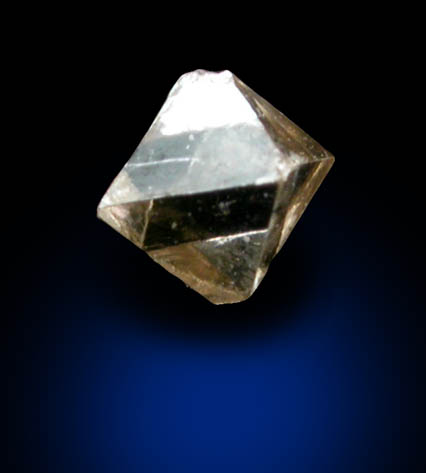 Diamond (0.08 carat pale-brown octahedral crystal) from Fuxian, Lianing Province, China